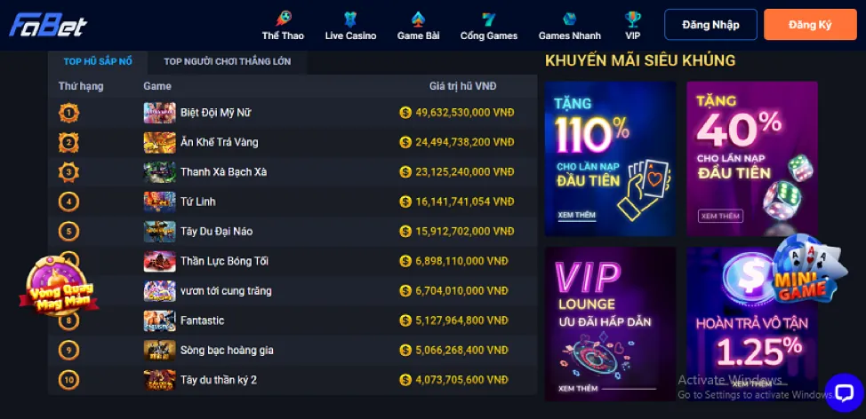 Sự Kiện và Khuyến Mãi Đặc Biệt VN100 Login